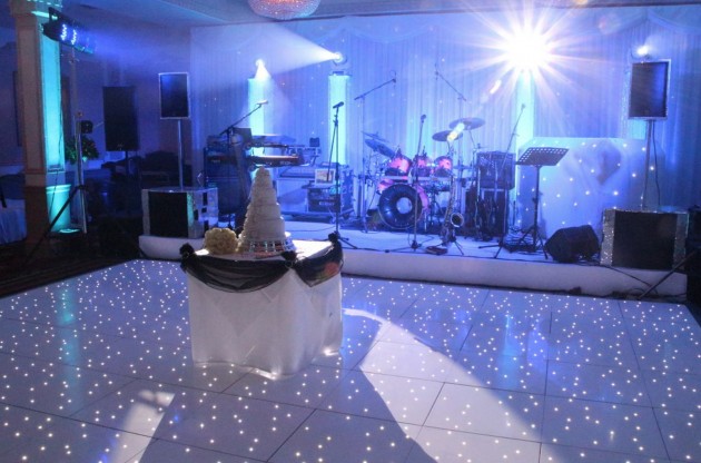 Stage Hire and Light Up Dancefloor at a Wedding