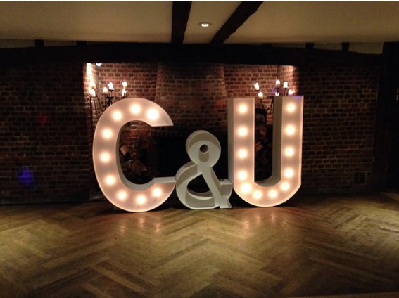 Light Up Letters for a Wedding