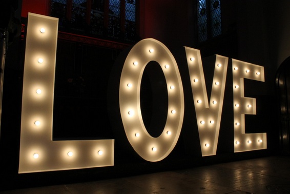 Light Up Letters Spelling Love